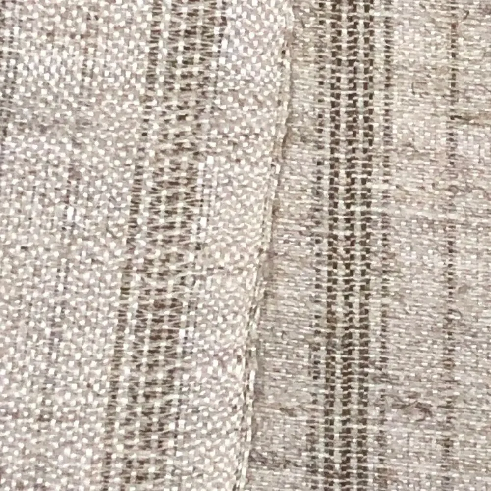 Cream With Gold Metallic Stripes Fabric Material 107